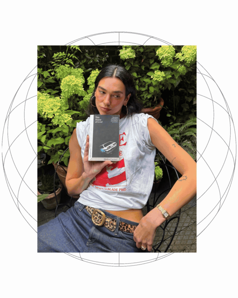 A screenshot of Dua Lipa's Book Club web page.