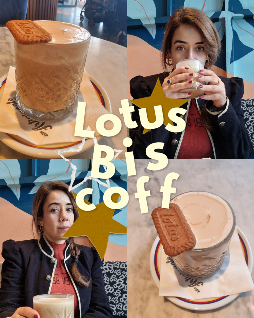A collage of four pictures about an autumn coffee in Florence.